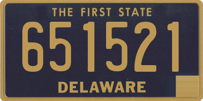 DE license plate 651521