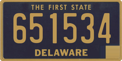 DE license plate 651534