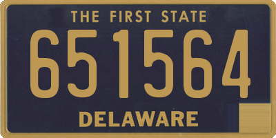 DE license plate 651564