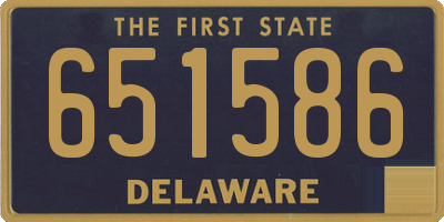 DE license plate 651586