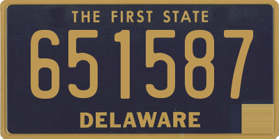 DE license plate 651587