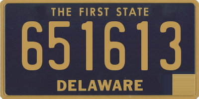 DE license plate 651613
