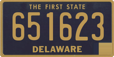 DE license plate 651623