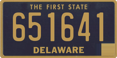 DE license plate 651641