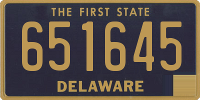 DE license plate 651645