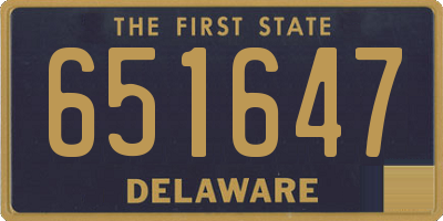 DE license plate 651647
