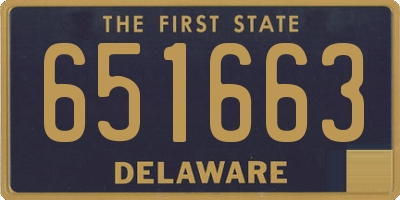 DE license plate 651663