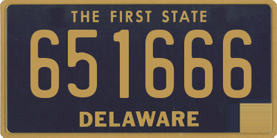 DE license plate 651666