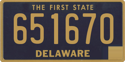 DE license plate 651670