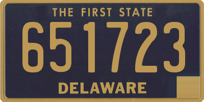 DE license plate 651723