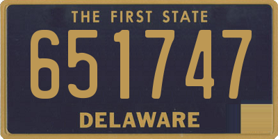 DE license plate 651747