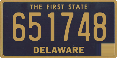 DE license plate 651748