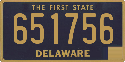 DE license plate 651756
