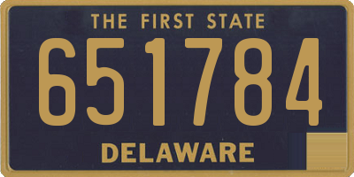 DE license plate 651784