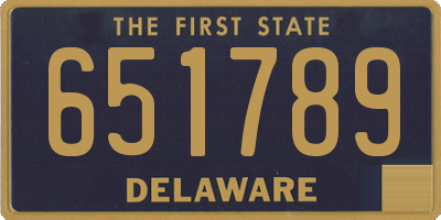 DE license plate 651789
