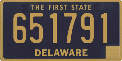 DE license plate 651791