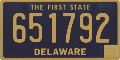 DE license plate 651792