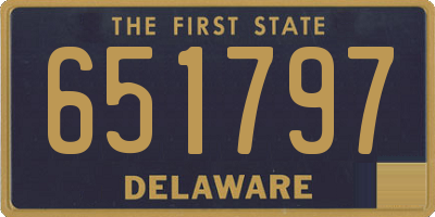 DE license plate 651797