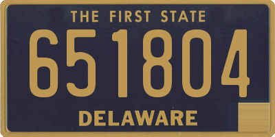 DE license plate 651804