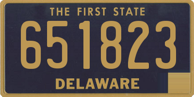 DE license plate 651823