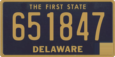 DE license plate 651847