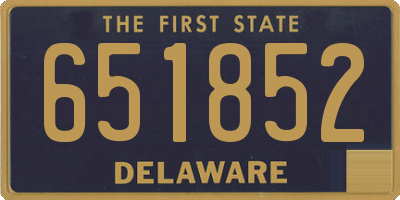 DE license plate 651852