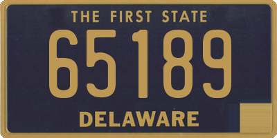 DE license plate 65189