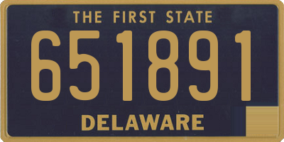 DE license plate 651891