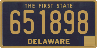 DE license plate 651898