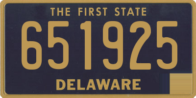 DE license plate 651925