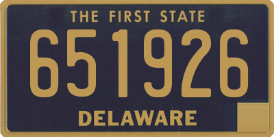 DE license plate 651926