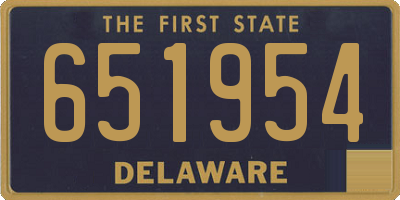 DE license plate 651954