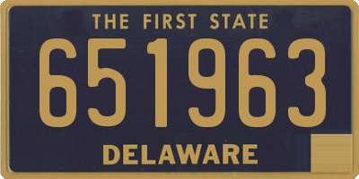 DE license plate 651963