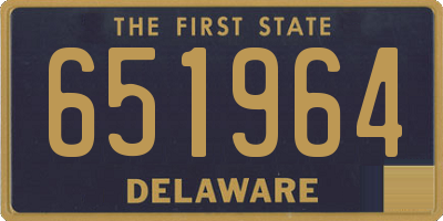 DE license plate 651964