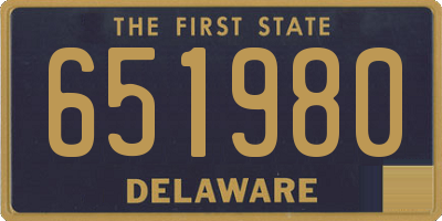 DE license plate 651980