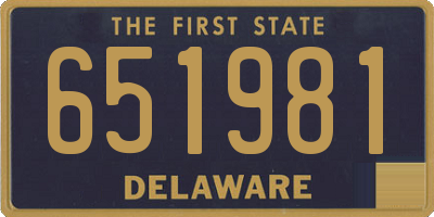 DE license plate 651981