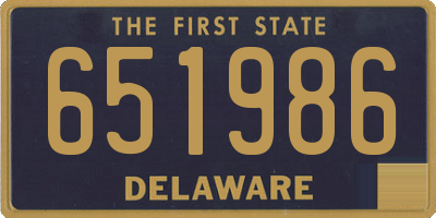 DE license plate 651986