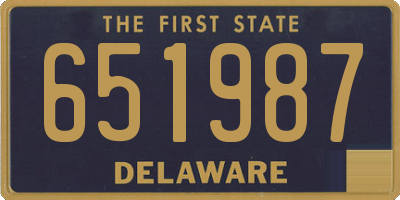 DE license plate 651987