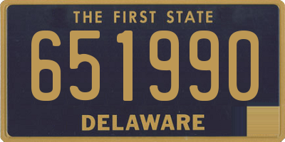 DE license plate 651990