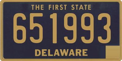 DE license plate 651993