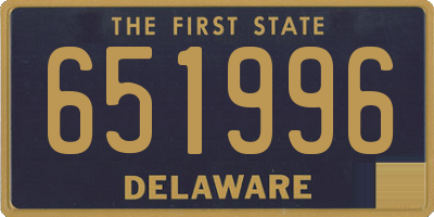 DE license plate 651996