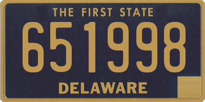 DE license plate 651998