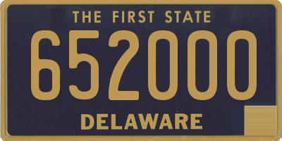 DE license plate 652000