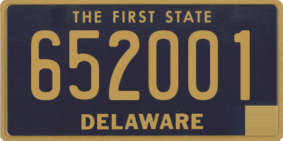 DE license plate 652001