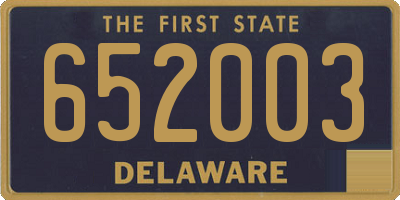 DE license plate 652003