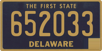 DE license plate 652033