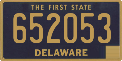 DE license plate 652053