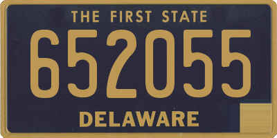 DE license plate 652055