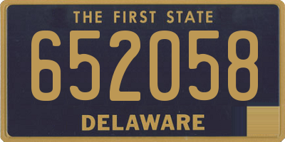 DE license plate 652058