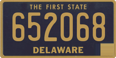 DE license plate 652068